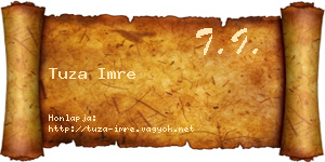 Tuza Imre névjegykártya